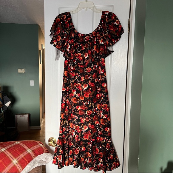 LuLaRoe CiCi Floral Dress NWT Size Large - Picture 5 of 6